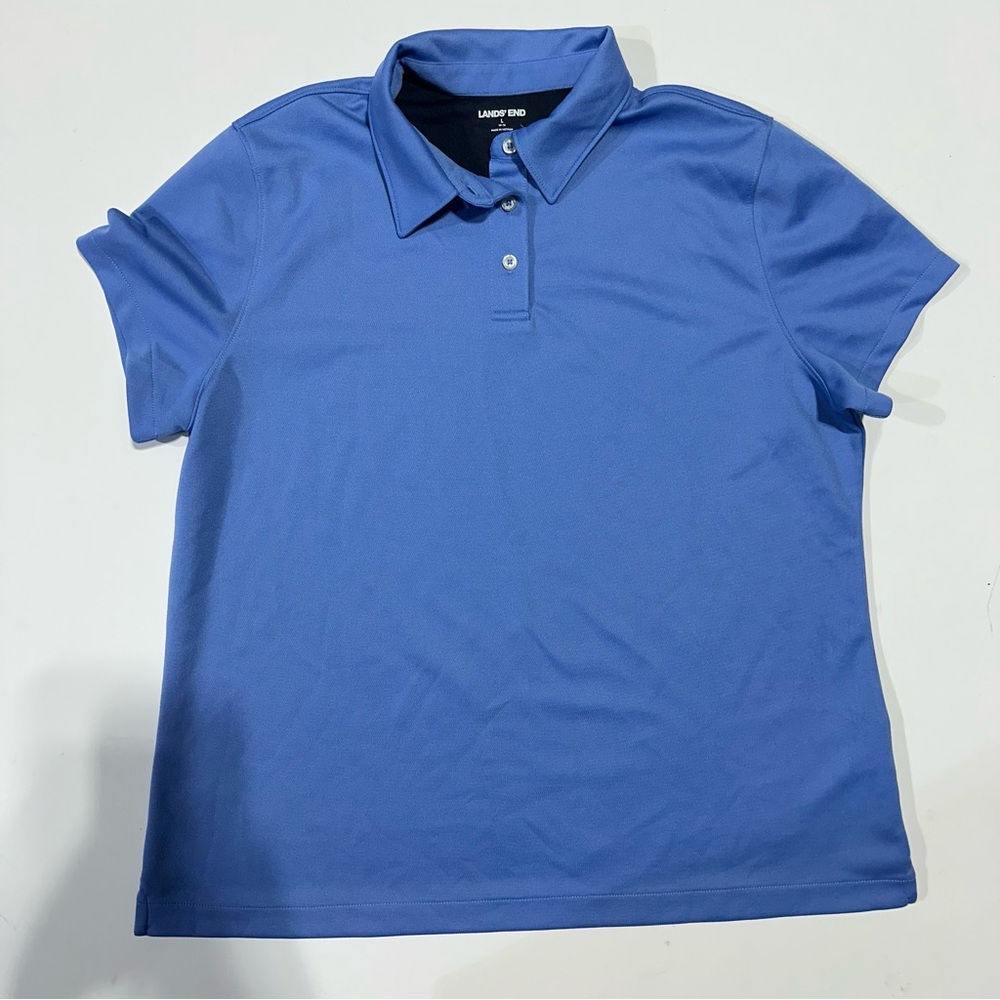 Lands End blue polo shirt size L